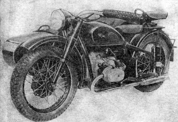Мотоцикл М-61 с коляской